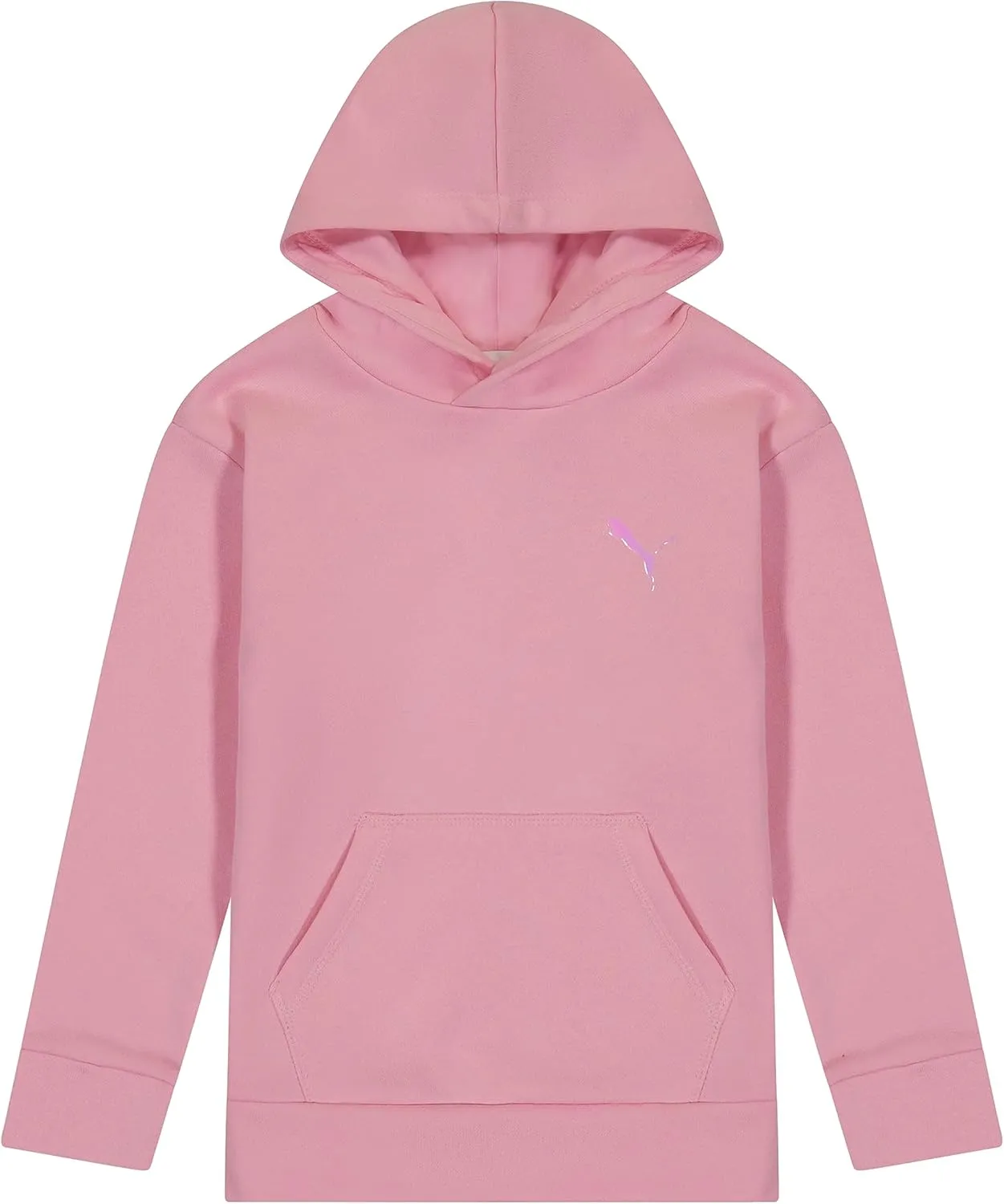 PUMA Girls' Core Logo Fleece Pullover Hoodie