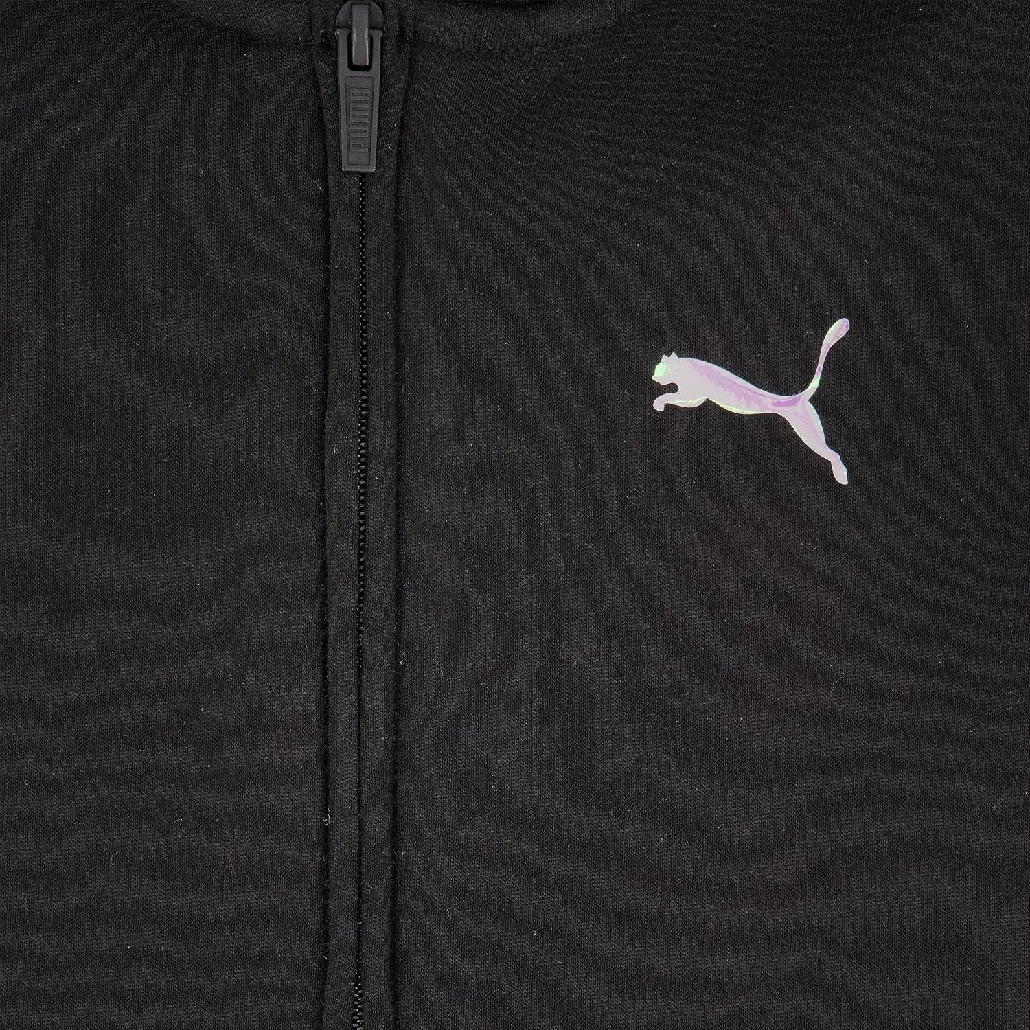 PUMA Girls' Core Logo Zip Up Hoodie