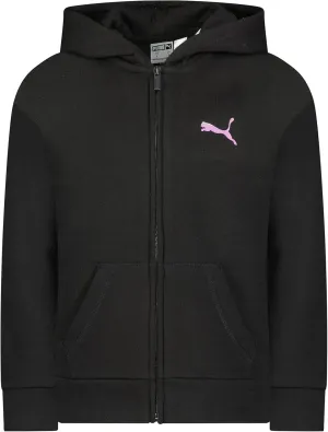 PUMA Girls' Core Logo Zip Up Hoodie