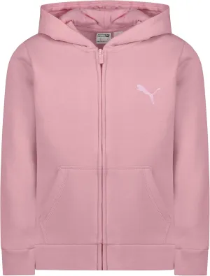 PUMA Girls' Core Logo Zip Up Hoodie