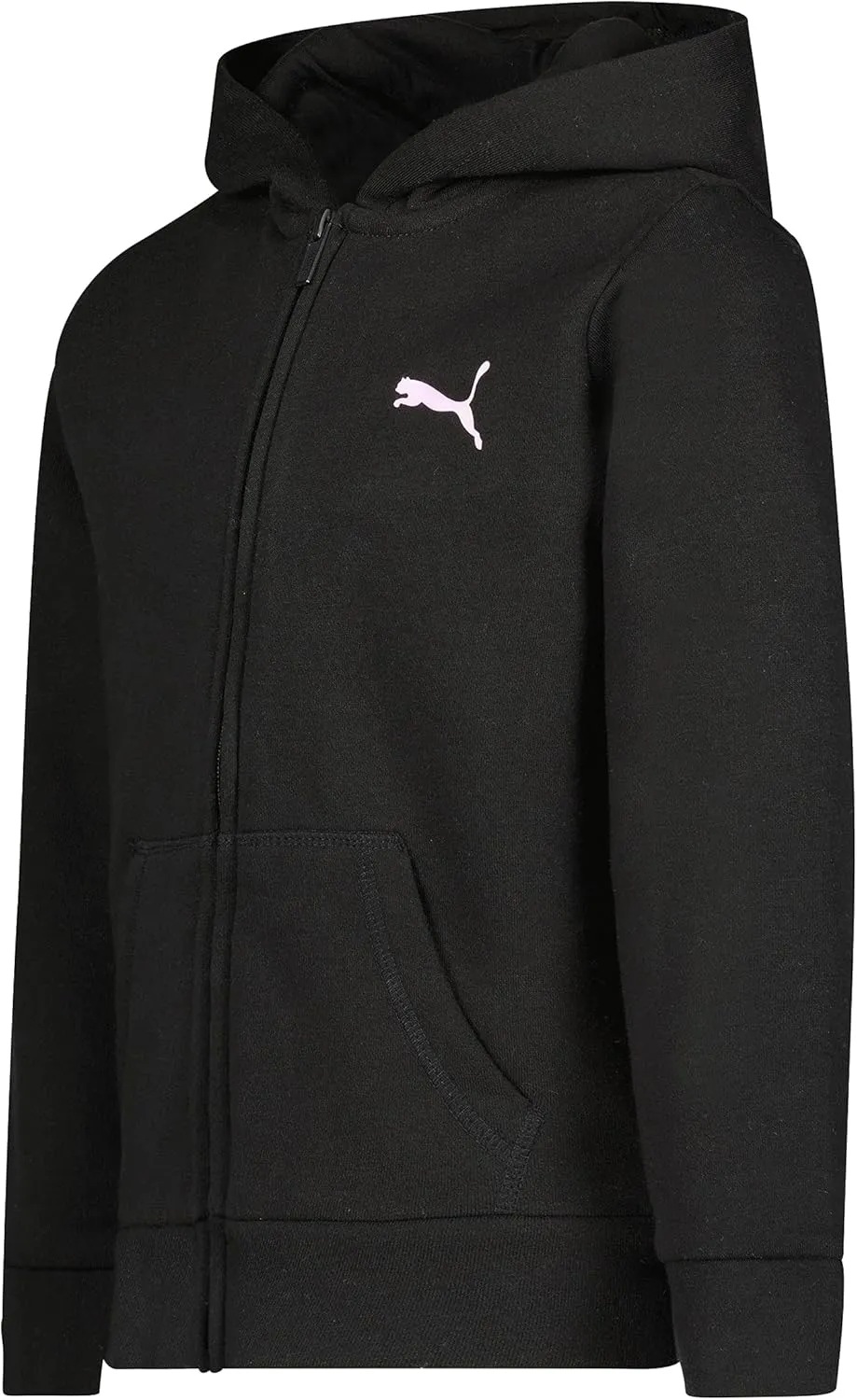 PUMA Girls' Core Logo Zip Up Hoodie