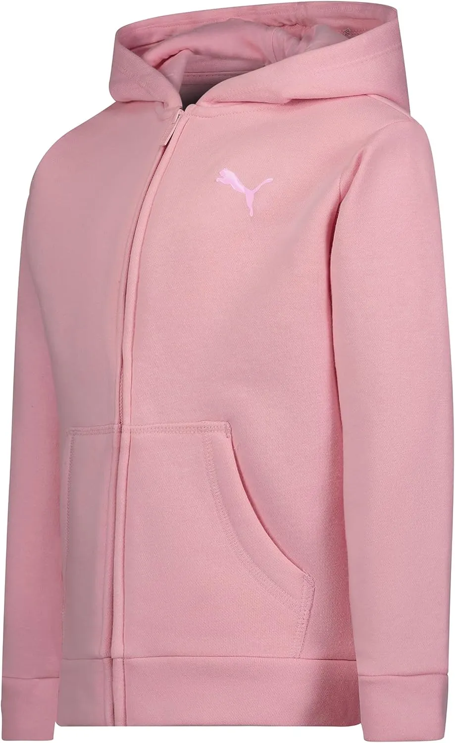 PUMA Girls' Core Logo Zip Up Hoodie