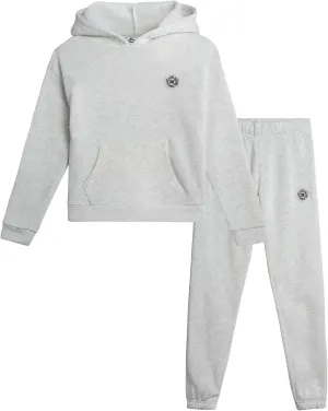 RBX Girls' Sweatsuit Set - 2 Piece Fleece Pullover Hooded Sweatshirt and Matching Jogger Sweatpants for Girls (Sizes: 7-12)