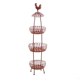 RED ROOSTER 3 TIER BASKETS