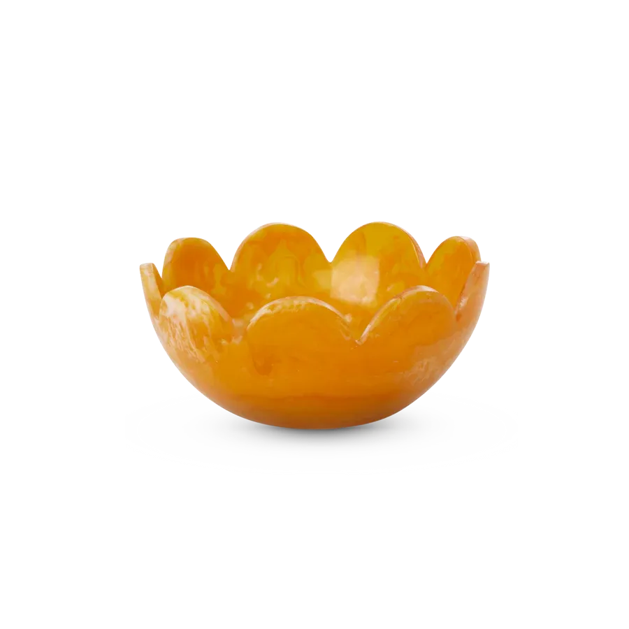 Resin Scalloped Edge Bowl