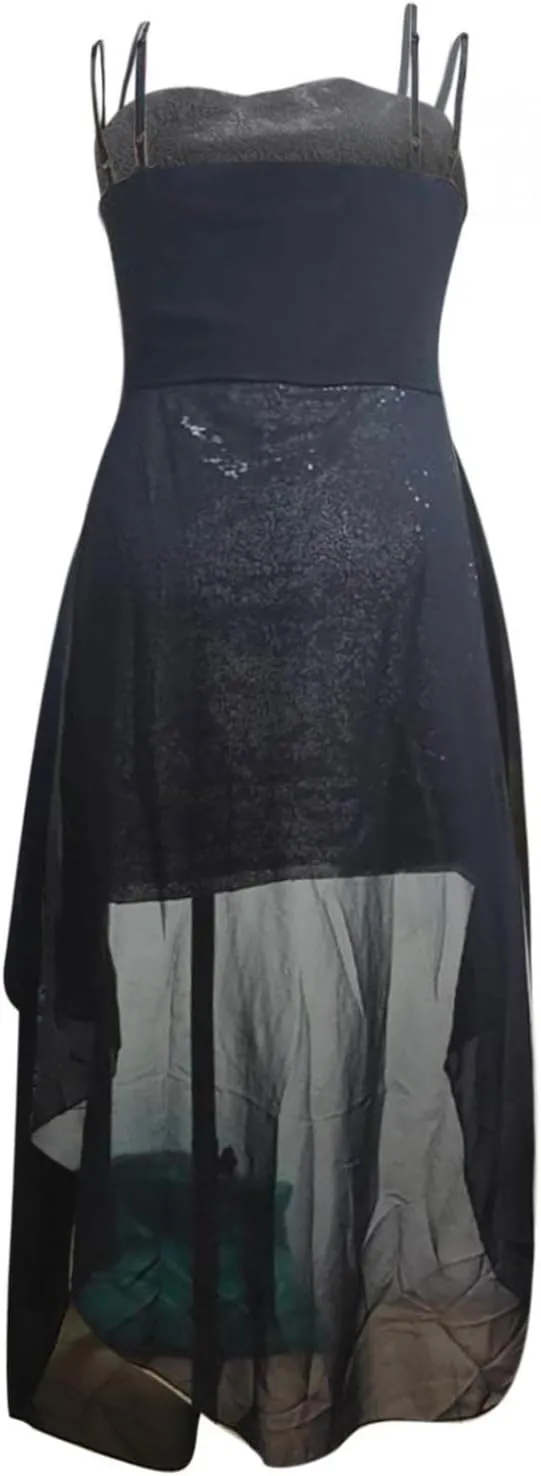RKSTN Women's Sequin Loose Evening Dresses Plus Size Dress for Women Fashion Sexy Sling Swing Dress Summer Prom Ball Gown