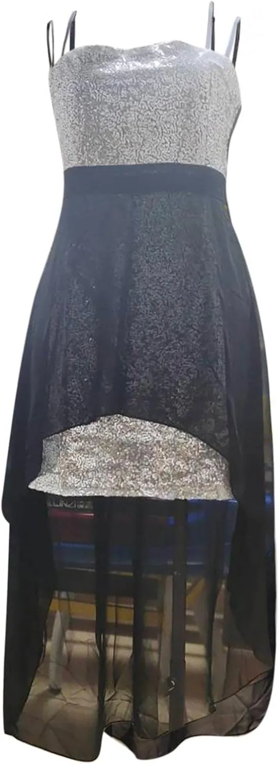 RKSTN Women's Sequin Loose Evening Dresses Plus Size Dress for Women Fashion Sexy Sling Swing Dress Summer Prom Ball Gown
