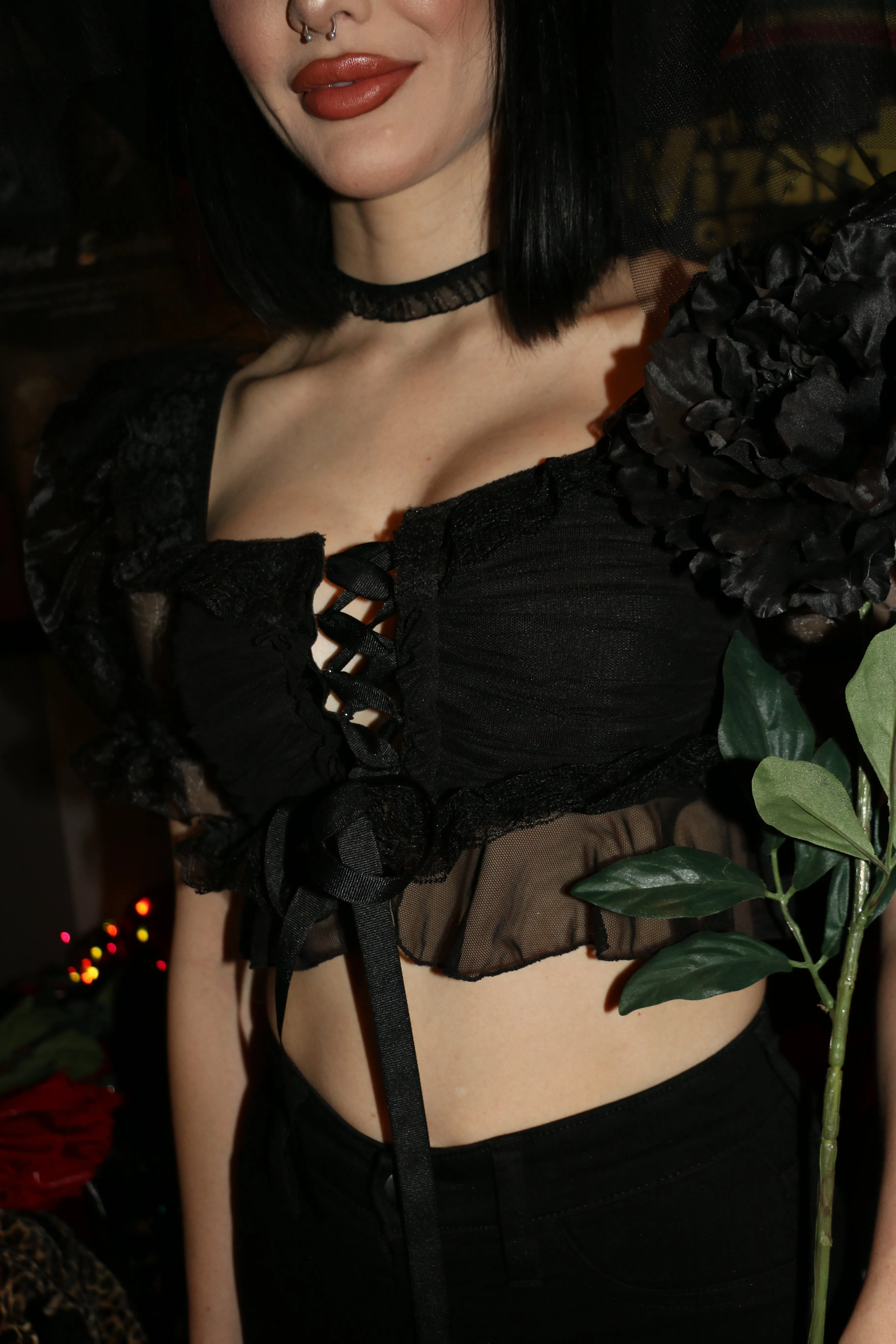 ROCOCO TOP WITH PUFF SLEEVE