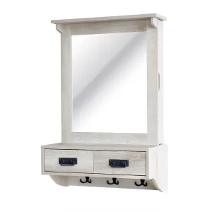 Roomfitters Wall Mount Bathroom Medicine Cabinet Vanity Mirror Storage Cabinet with Side Cork Board Jewelry, White Oak