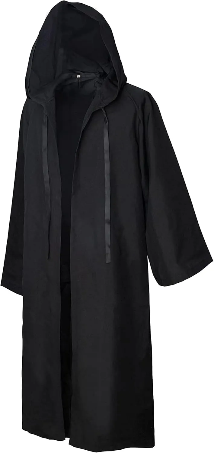 SAMDEEMI Unisex Sith Robe Jedi Hooded Cloak Knight Fancy Cool Halloween Cosplay Costume