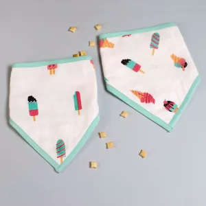 Scoops & Smiles Bandana Bibs <br> Set of 2
