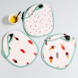 Scoops & Smiles Muslin Bibs <br> Set of 3