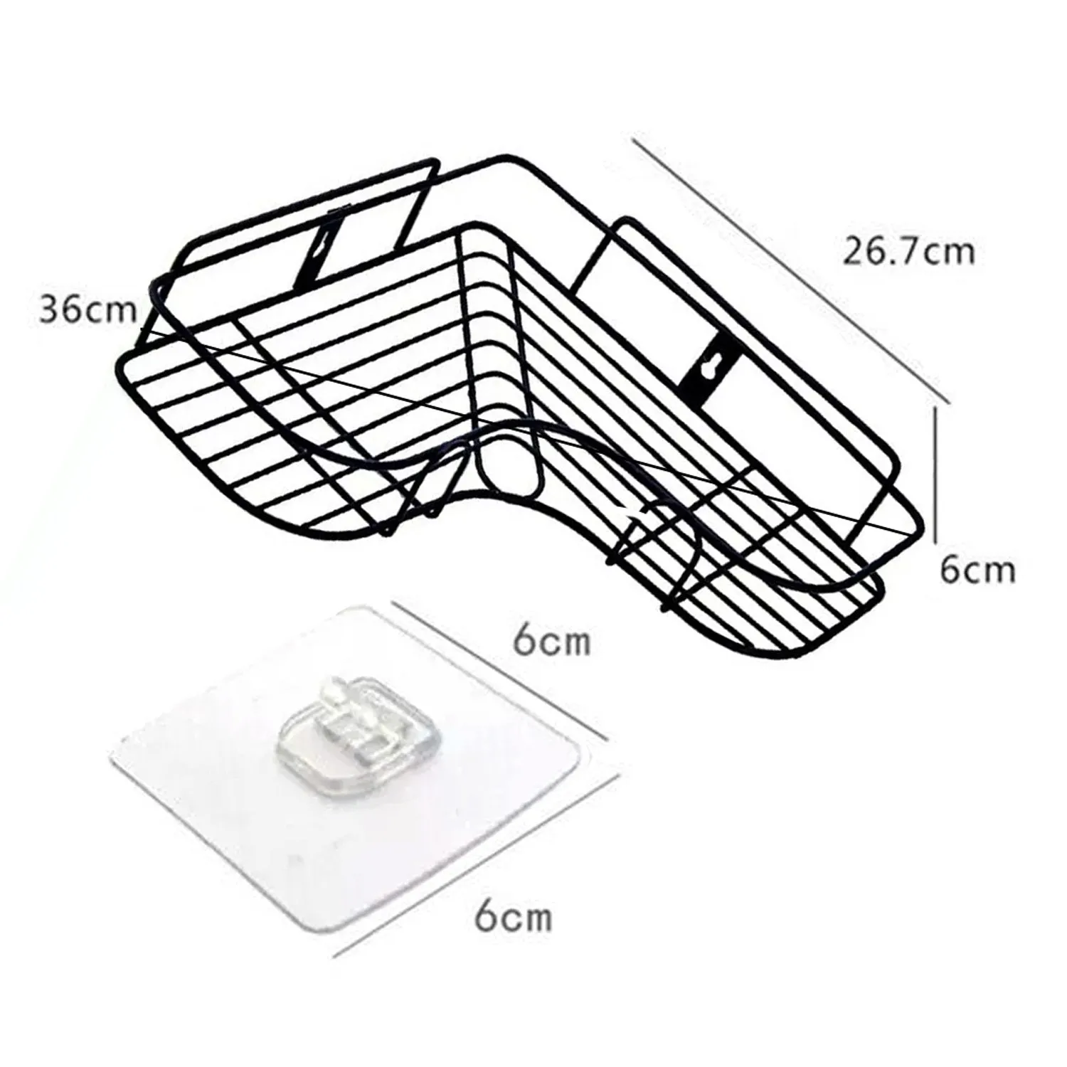 Self-Adhesive Corner Shelf Organizer for Kitchen & Bath