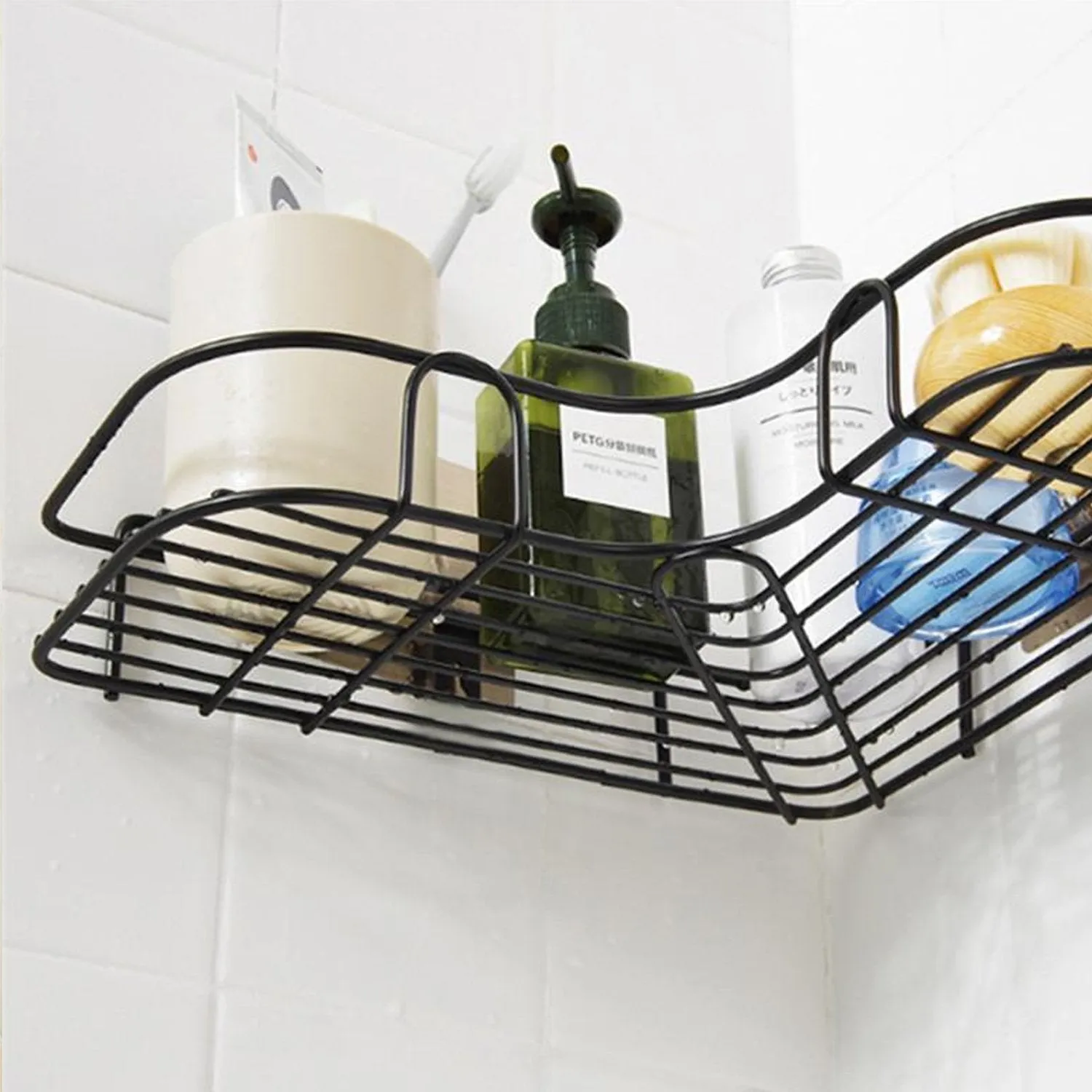 Self-Adhesive Corner Shelf Organizer for Kitchen & Bath