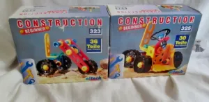 Set NEW NIB 2 EITECH BEGINNER CONSTRUCTION SET 323   325 Truck Building Toy  Parts