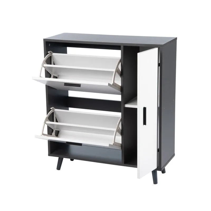 Shoe Storage White 3 Doors 2 Shelves