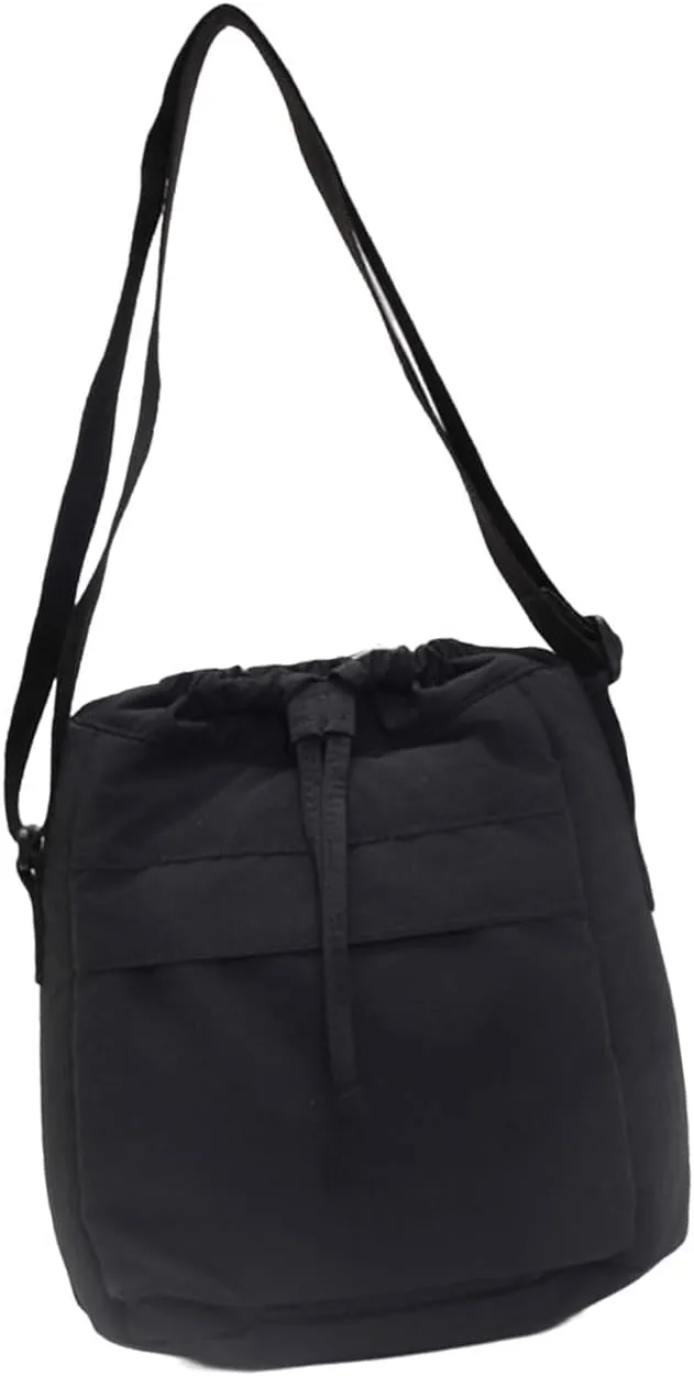 Shoulder HandbagFashion Nylon Shoulder Bag Bucket Styles Crossbody Bags Satchel Purse for Daily Commute and Travel with Adjustable Strap