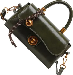 Shoulder HandbagVintage Styles Commuters Handbag PU Leather Shoulder Purse Small Square Crossbody Bag for Everyday Use and Travel