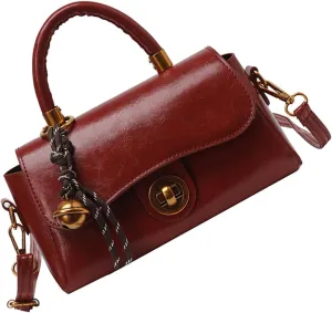 Shoulder HandbagVintage Styles Commuters Handbag PU Leather Shoulder Purse Small Square Crossbody Bag for Everyday Use and Travel