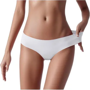 Silk Womens Midwaist Breathable Underwear for - Soft Comfortable Non-Color Solid Lingerie for Daily Wear and