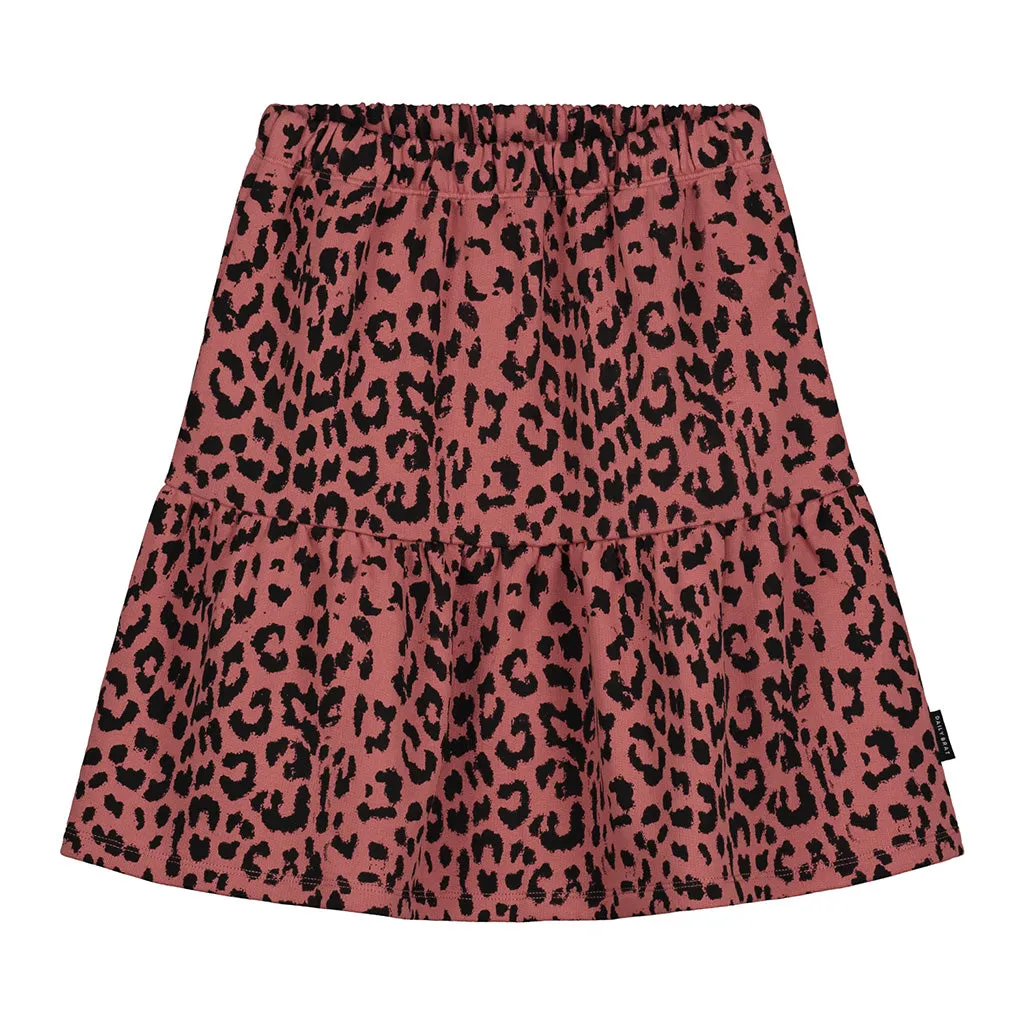 Skirt Karli Leopard Juniper Brick