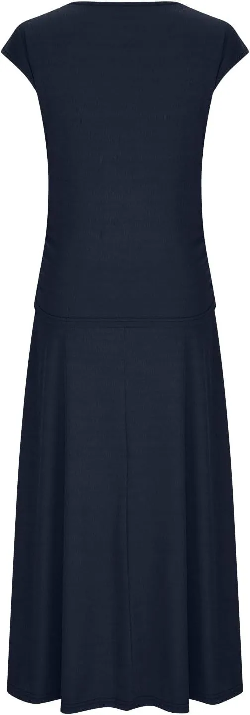 Skirt Set Women 2 Piece Outfits Dressy Casual Summer Ribbed Knit Short Sleeve Crop Top Elastic High Waist Midi Skirts