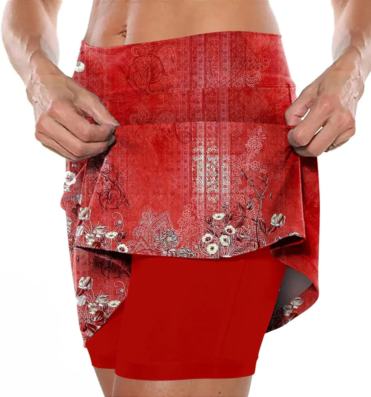 Skorts for Woman High Wasited Athletic Skirt with Shorts Underneath Plus Size Sports Pants Tennis Golf Workout Skirts
