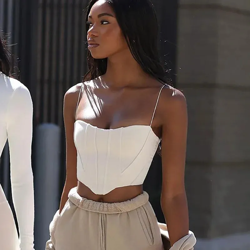 Sleek Silhouette Spaghetti Strap Crop Top