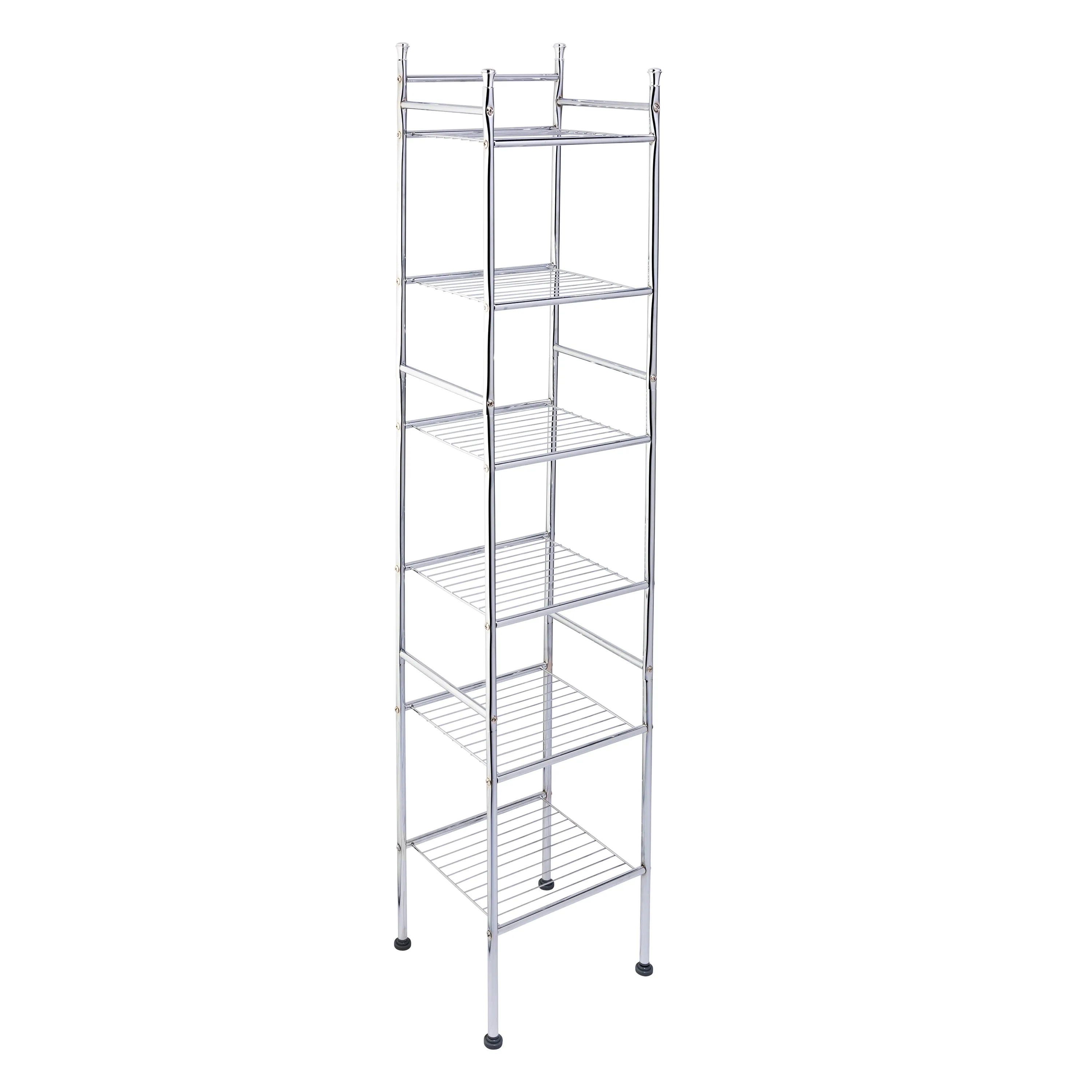 Slim 6-Shelf Metal Shelving Unit