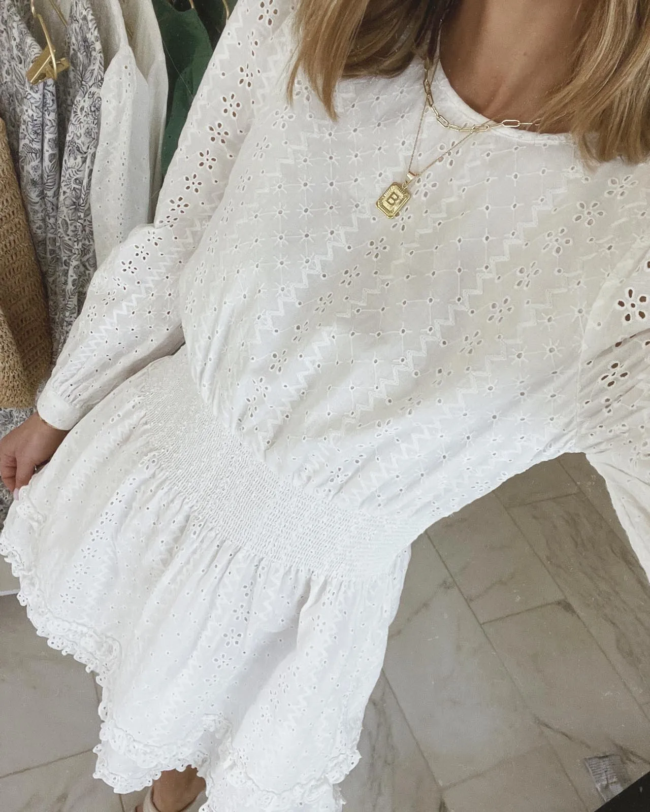 Splendid x Cella Jane Eyelet Mini Dress