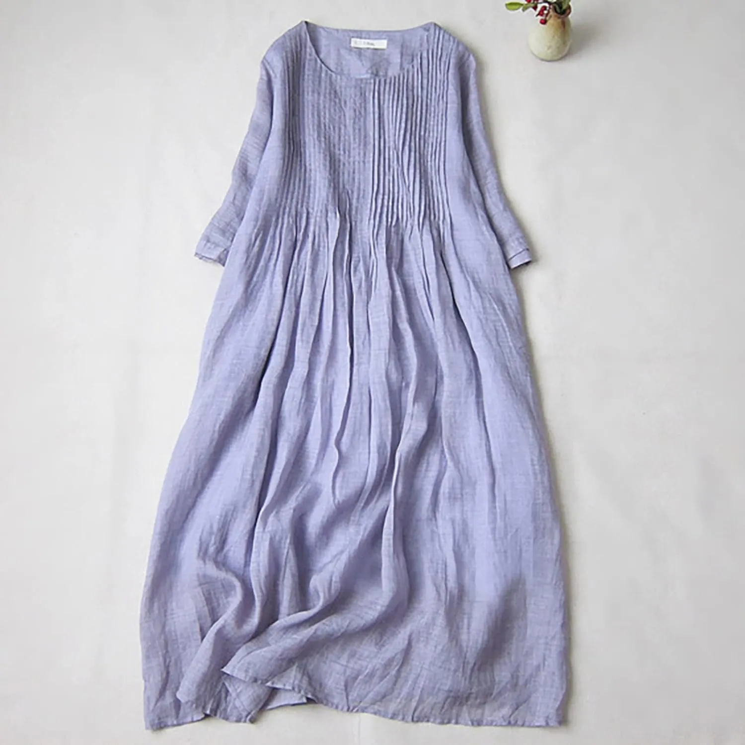 Spring and Summer Cotton and Linen Baptism Casual Dresses Girls Dresses Casual Skirts for Women 2024