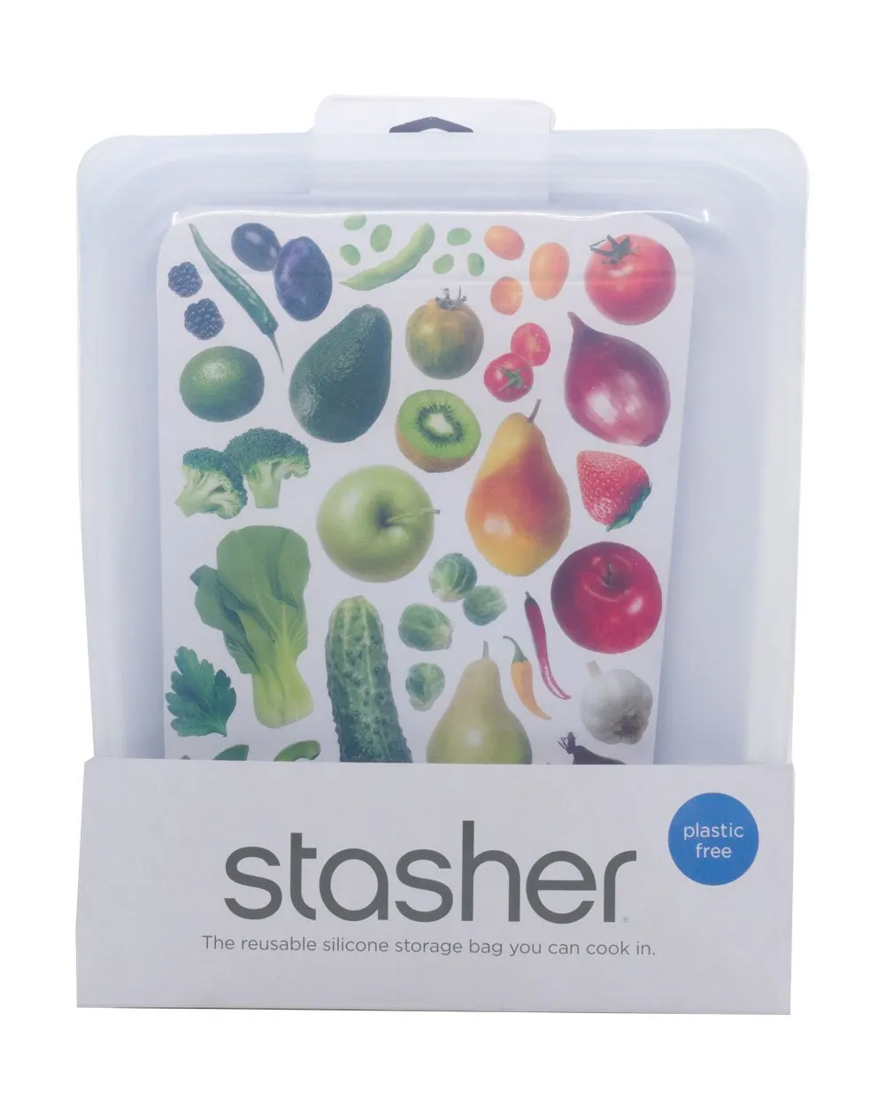 Stasher 1.9 Liter Reusable Silicone Storage Bag Clear