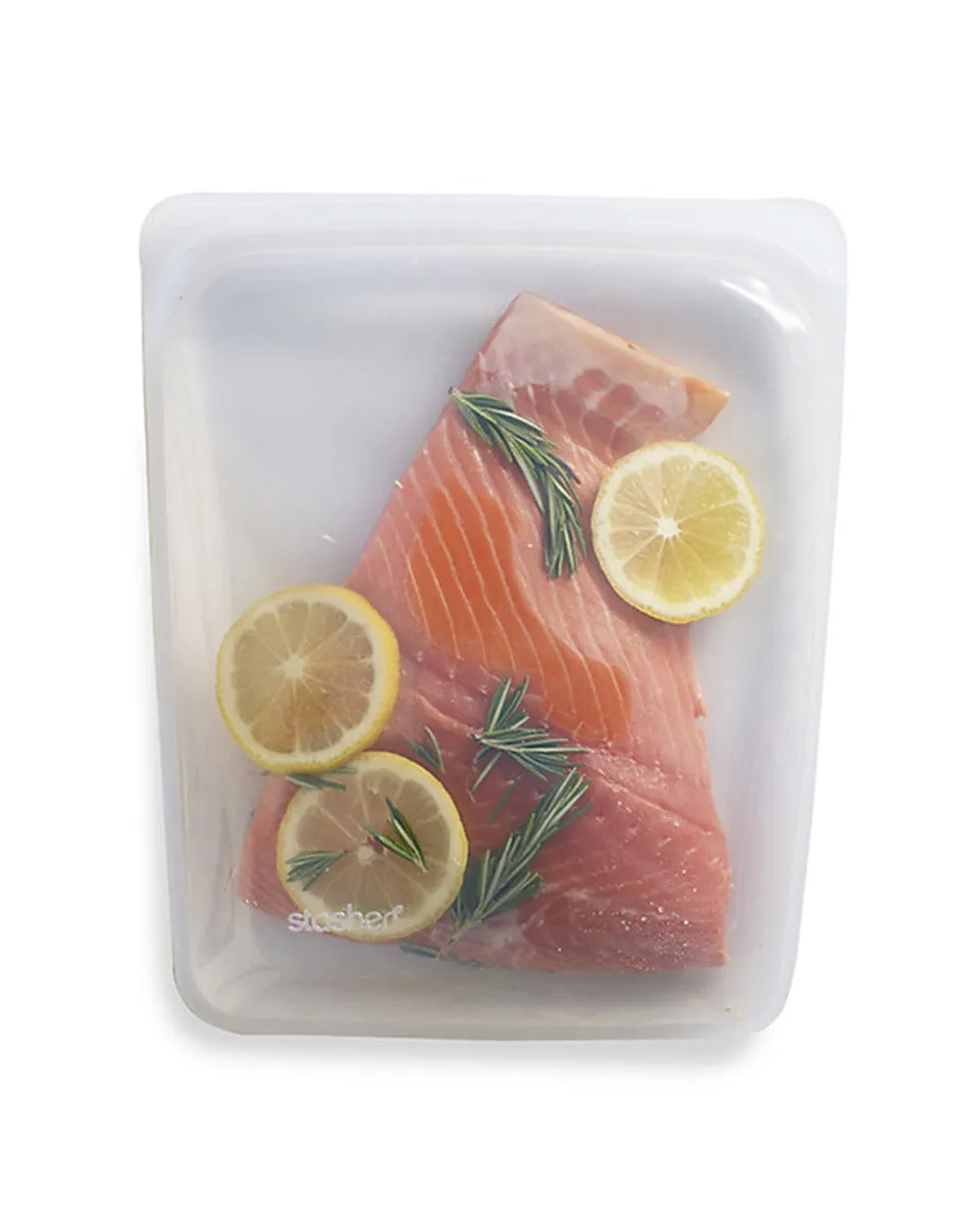 Stasher 1.9 Liter Reusable Silicone Storage Bag Clear