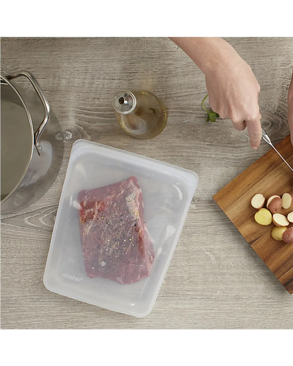 Stasher 1.9 Liter Reusable Silicone Storage Bag Clear