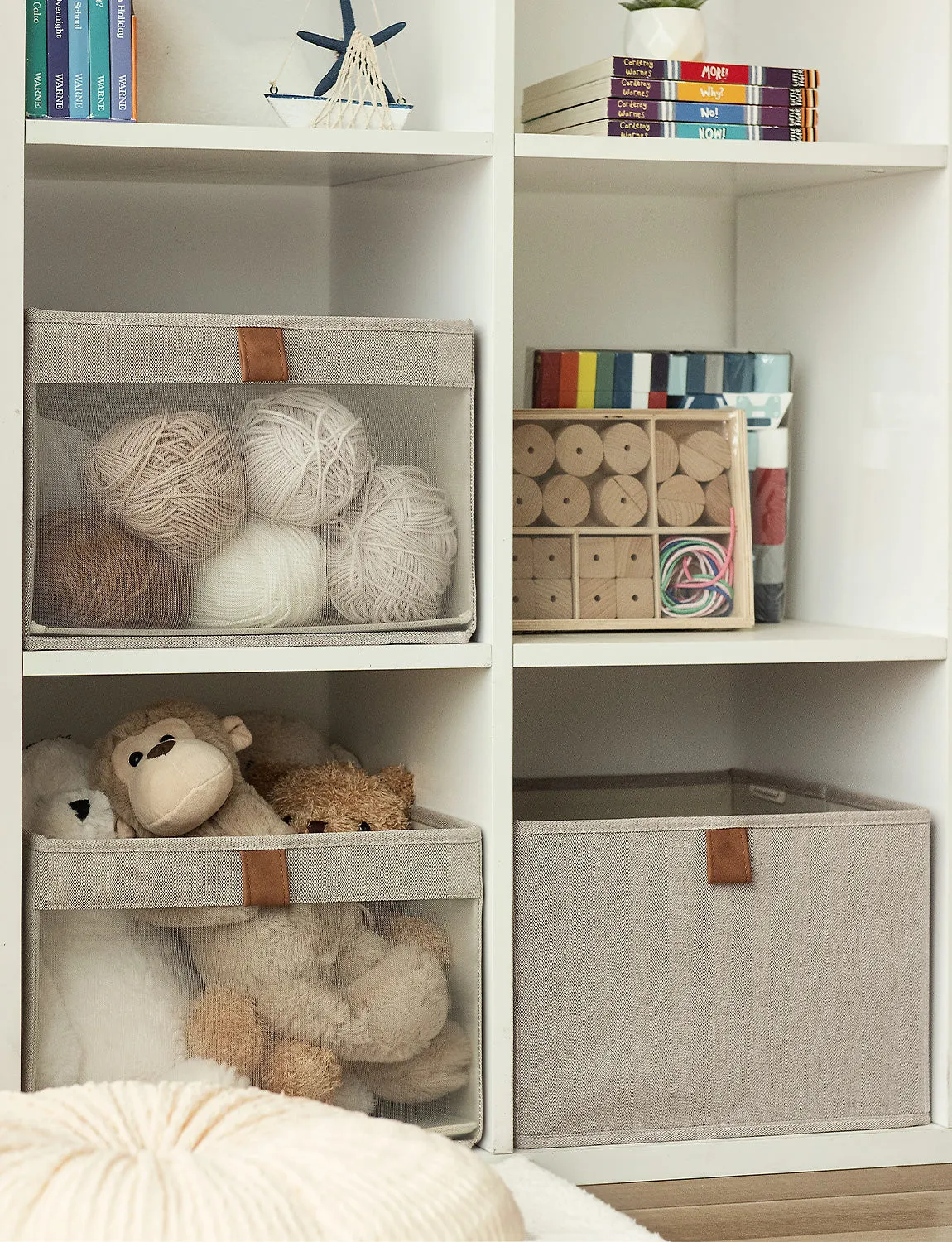 StorageWorks Closet Storage Bins with Clear Window and Handles, 3 Pack