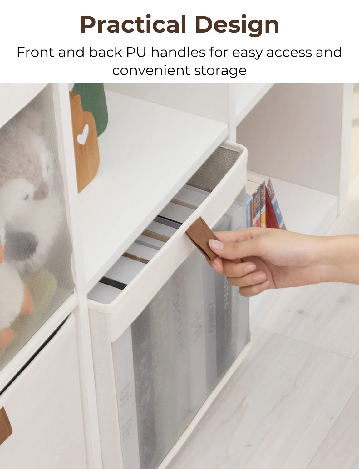 StorageWorks Closet Storage Bins with Clear Window and Handles, 3 Pack