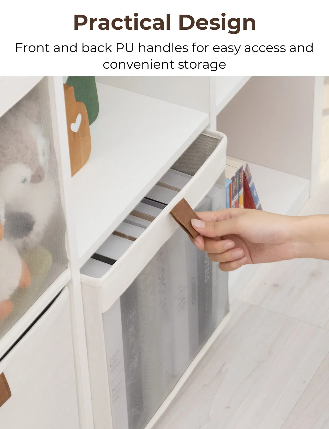 StorageWorks Closet Storage Bins with Clear Window and Handles, 3 Pack