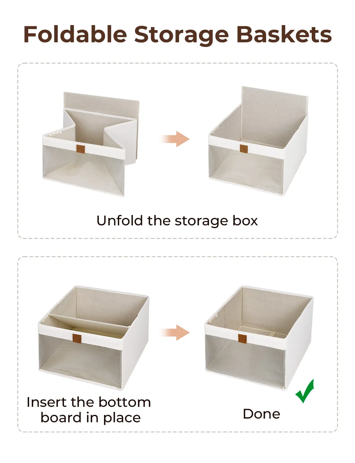 StorageWorks Closet Storage Bins with Clear Window and Handles, 3 Pack