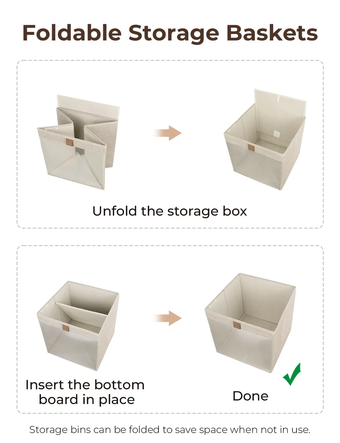 StorageWorks Closet Storage Bins with Clear Window and Handles, 3 Pack