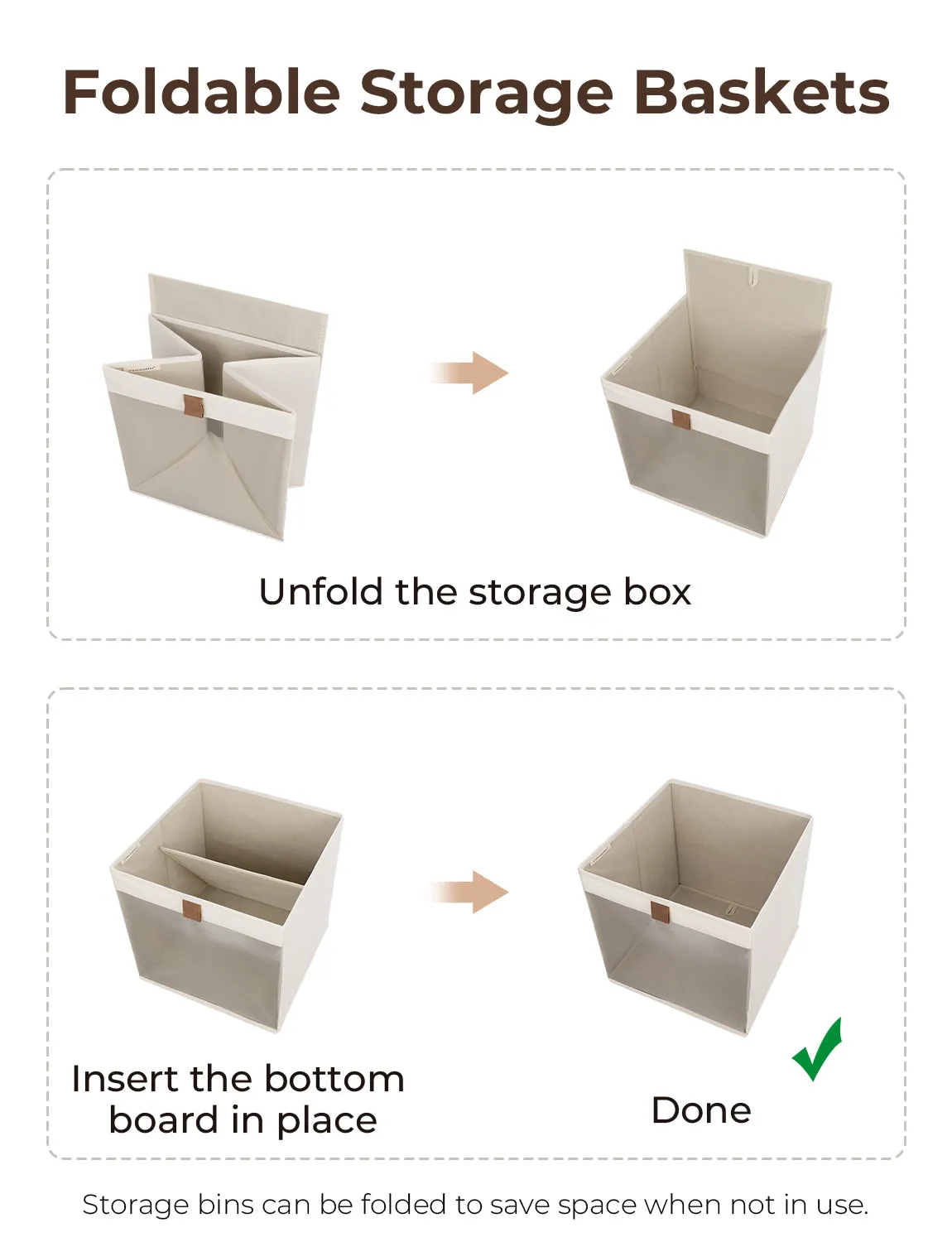 StorageWorks Closet Storage Bins with Clear Window and Handles, 3 Pack
