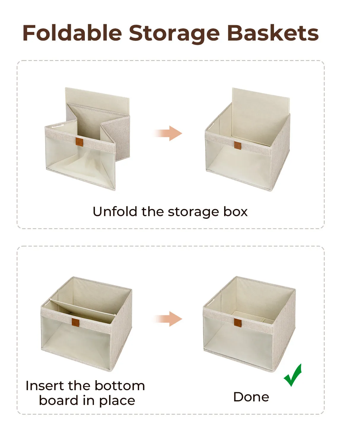 StorageWorks Closet Storage Bins with Clear Window and Handles, 3 Pack