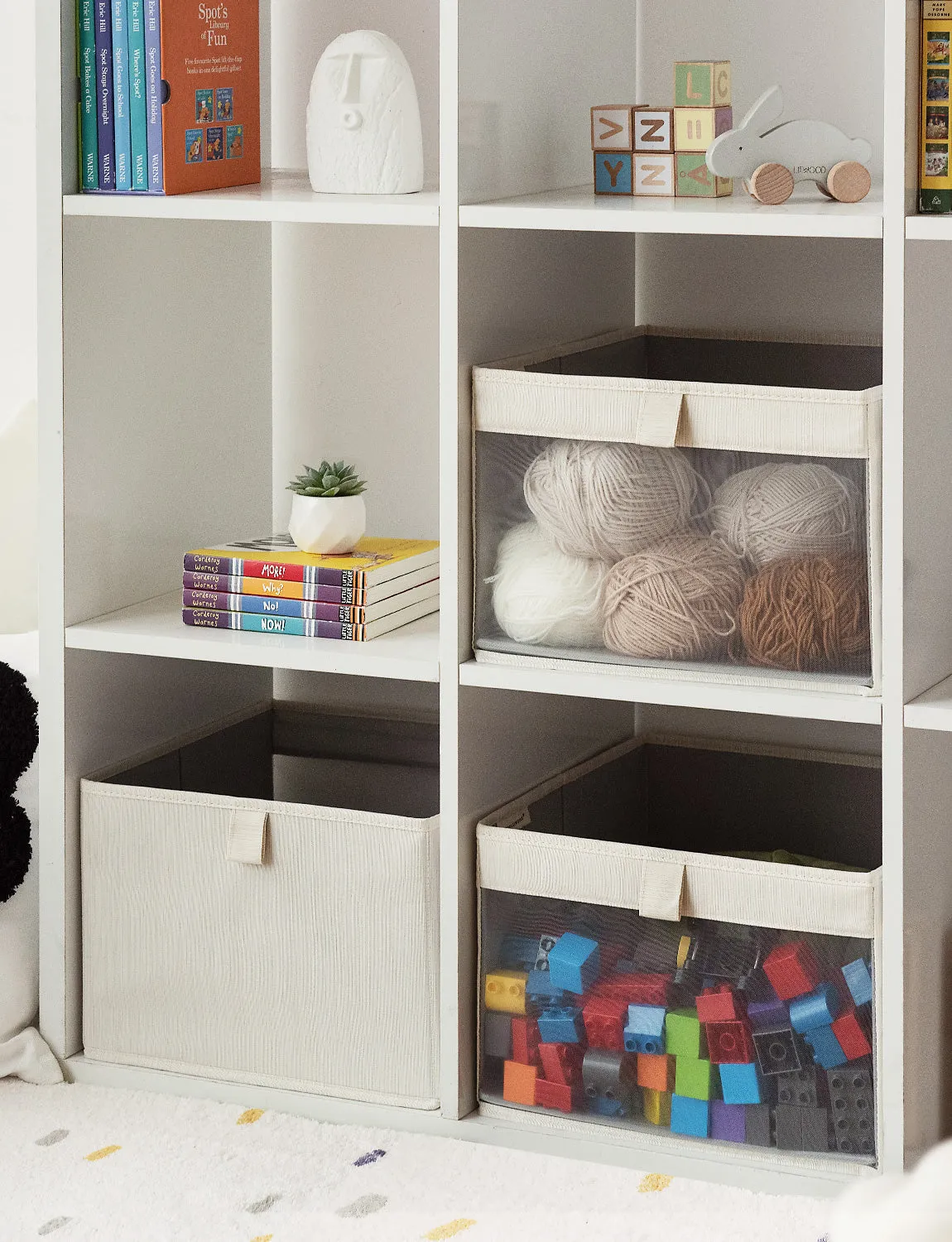 StorageWorks Closet Storage Bins with Clear Window and Handles, 3 Pack
