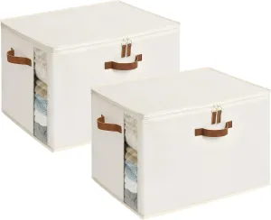 StorageWorks Comforter Storage Bag with Dual Zipper and Handles