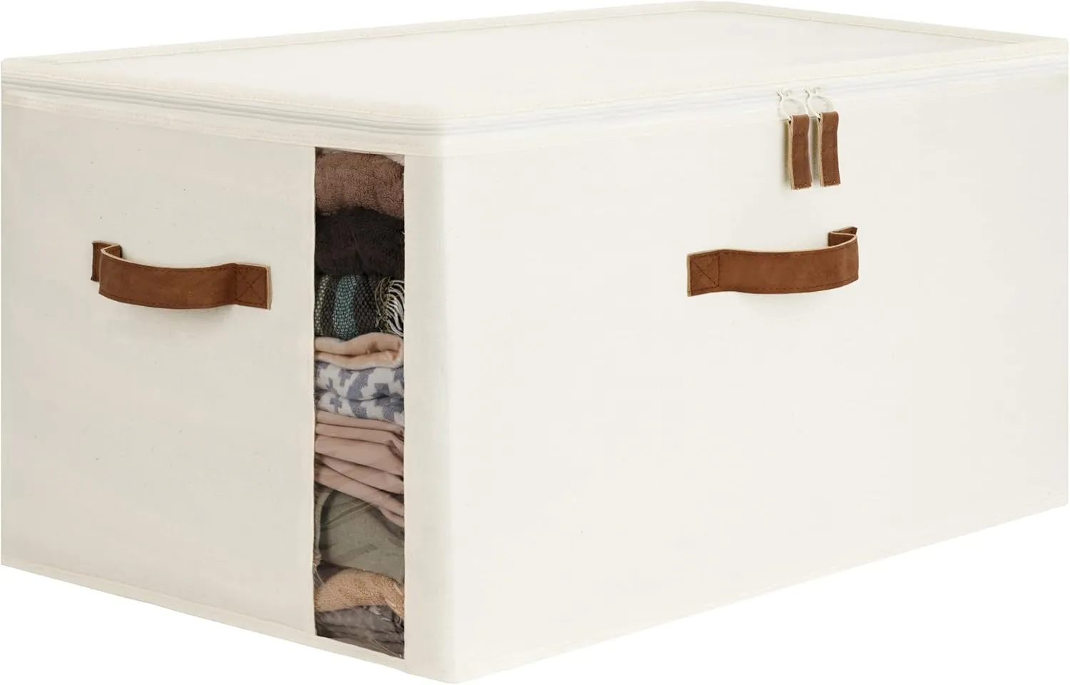 StorageWorks Comforter Storage Bag with Dual Zipper and Handles