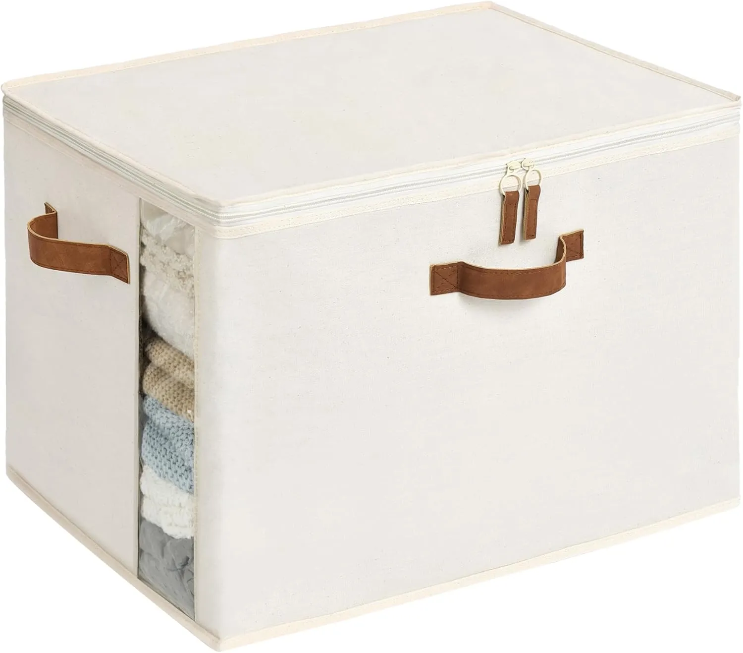 StorageWorks Comforter Storage Bag with Dual Zipper and Handles
