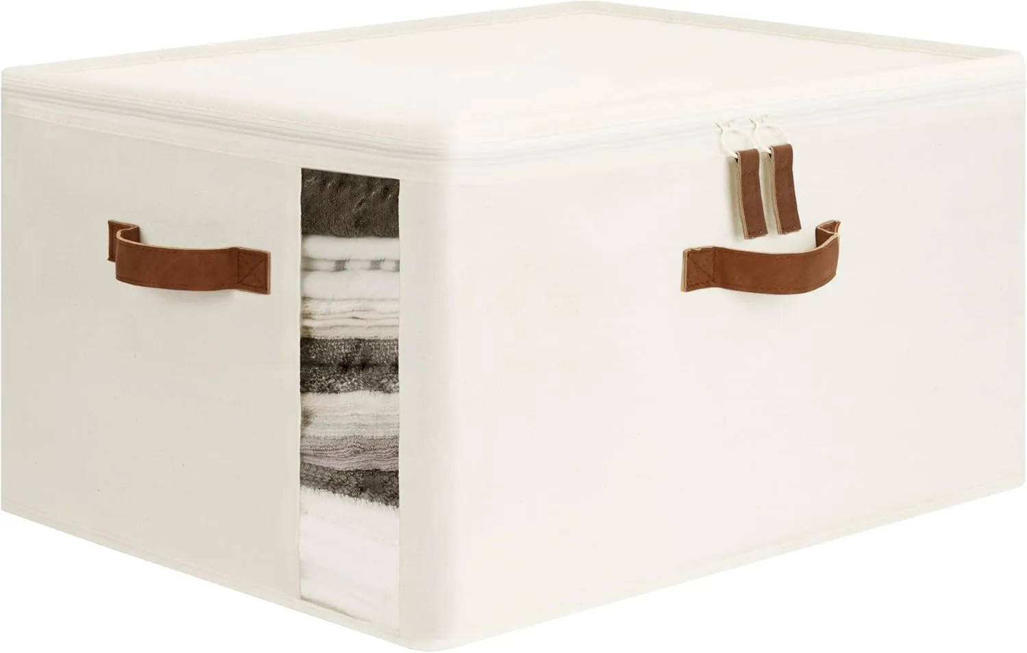 StorageWorks Comforter Storage Bag with Dual Zipper and Handles