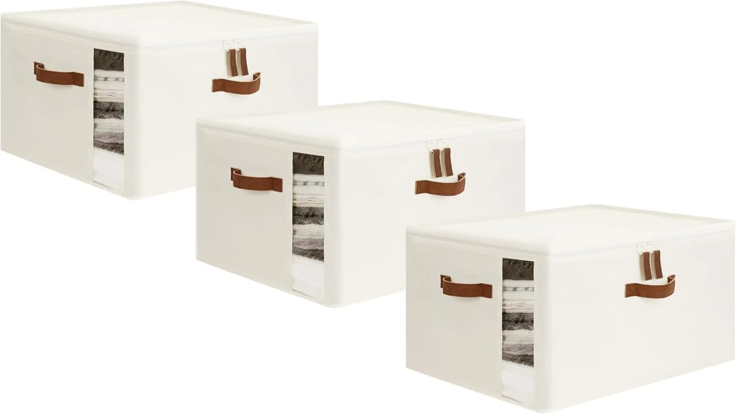 StorageWorks Comforter Storage Bag with Dual Zipper and Handles