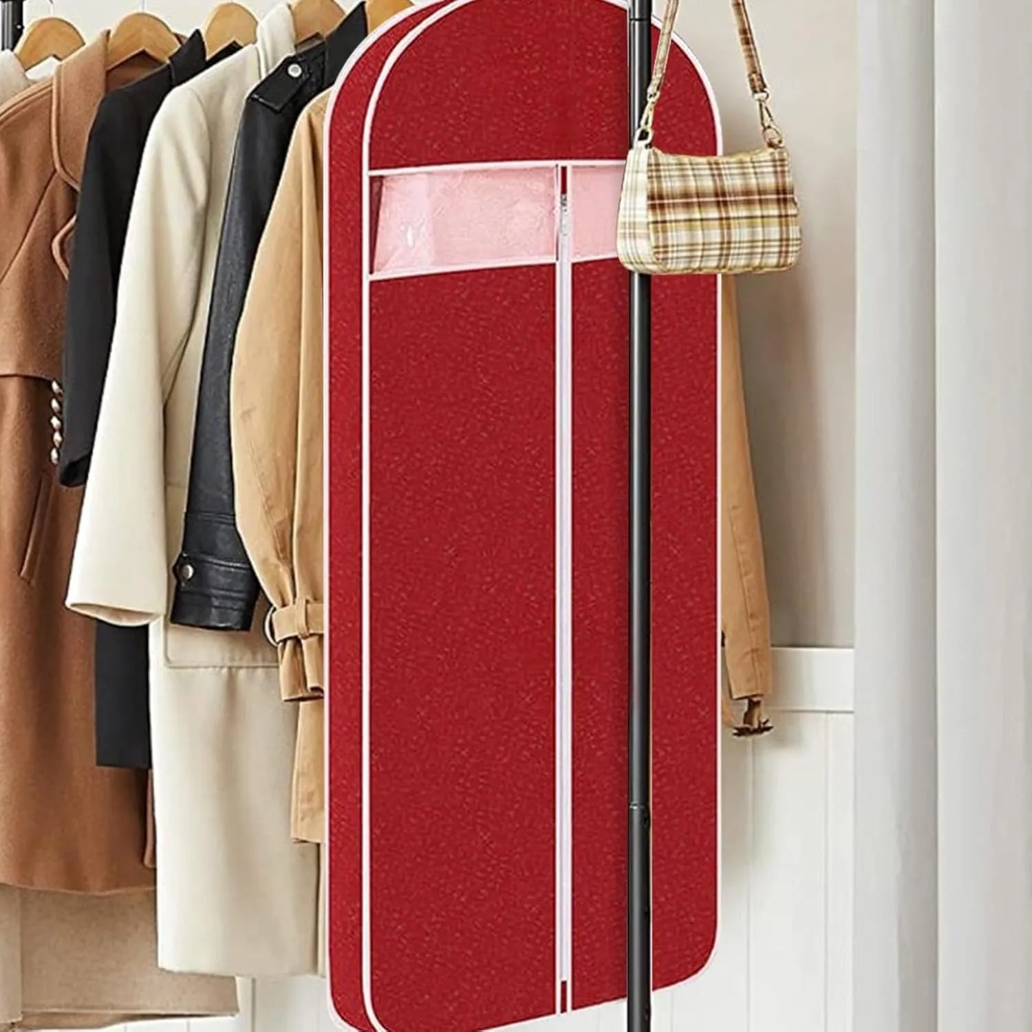Suit Protective Cover, Travel Suit Storage Cover, Clear Suit Garment Bag, Non-Woven Fabric Suit Storage, Dustproof Garment Storage Bag, Large Suit Storage Cover for Travel