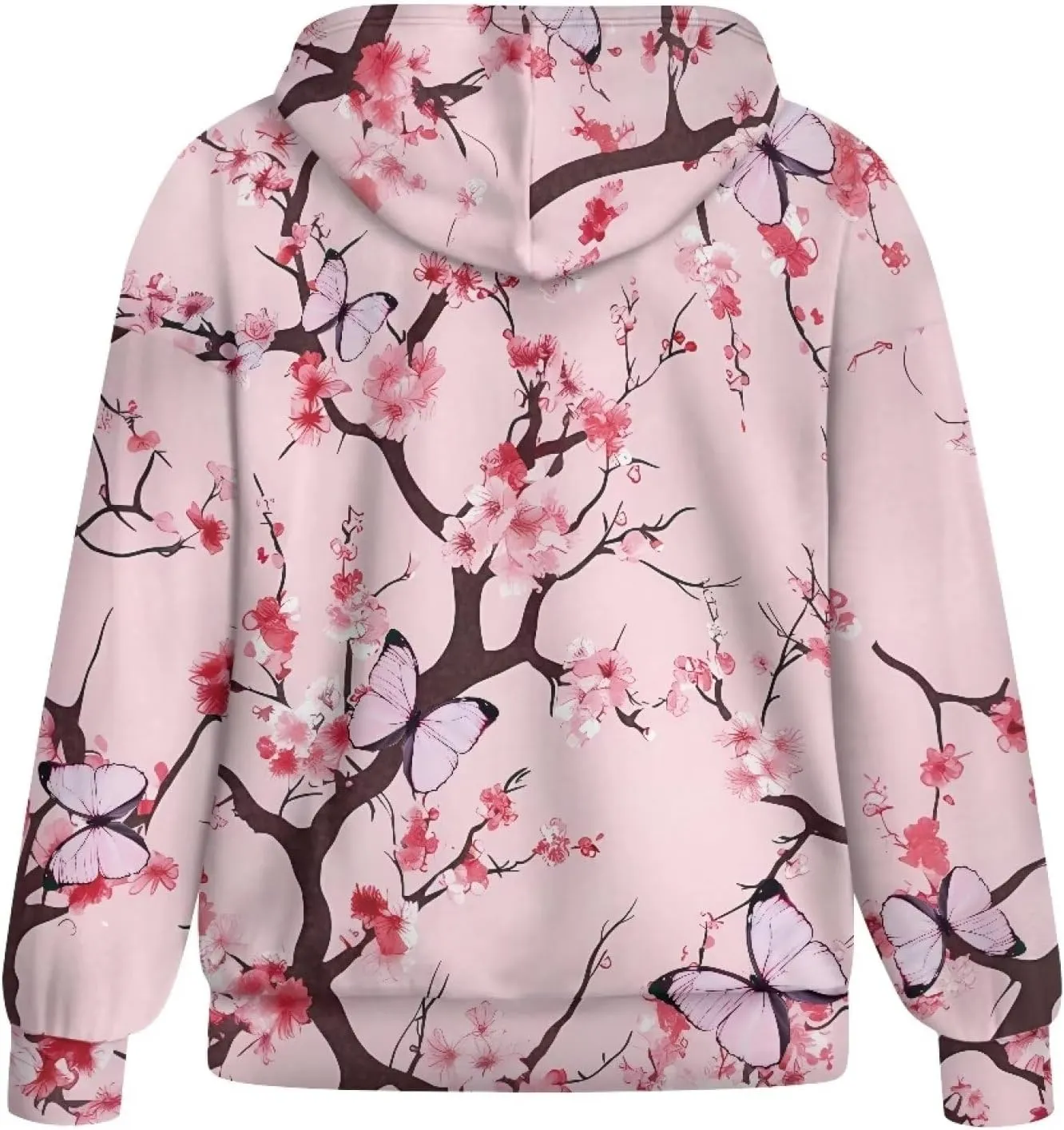 Suobstales Women's Drawstring Zip Up Hoodies Fall Jacket Oversized Casual Long Sleeve Sweatshirts with Pocket XS-XL