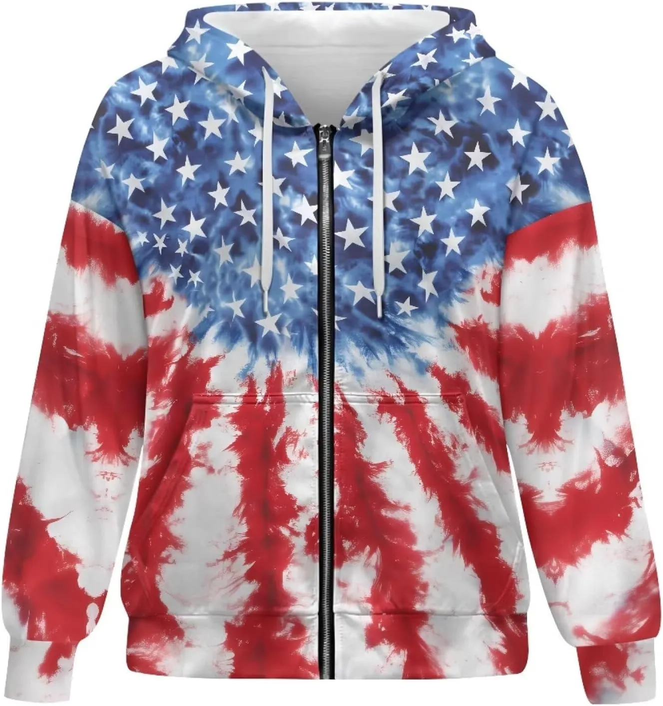 Suobstales Women's Oversized Zip Up Hoodies Long Sleeve Y2K Jacket Casual Winter Sweatshirts Trendy Drawstring Hooded Coat